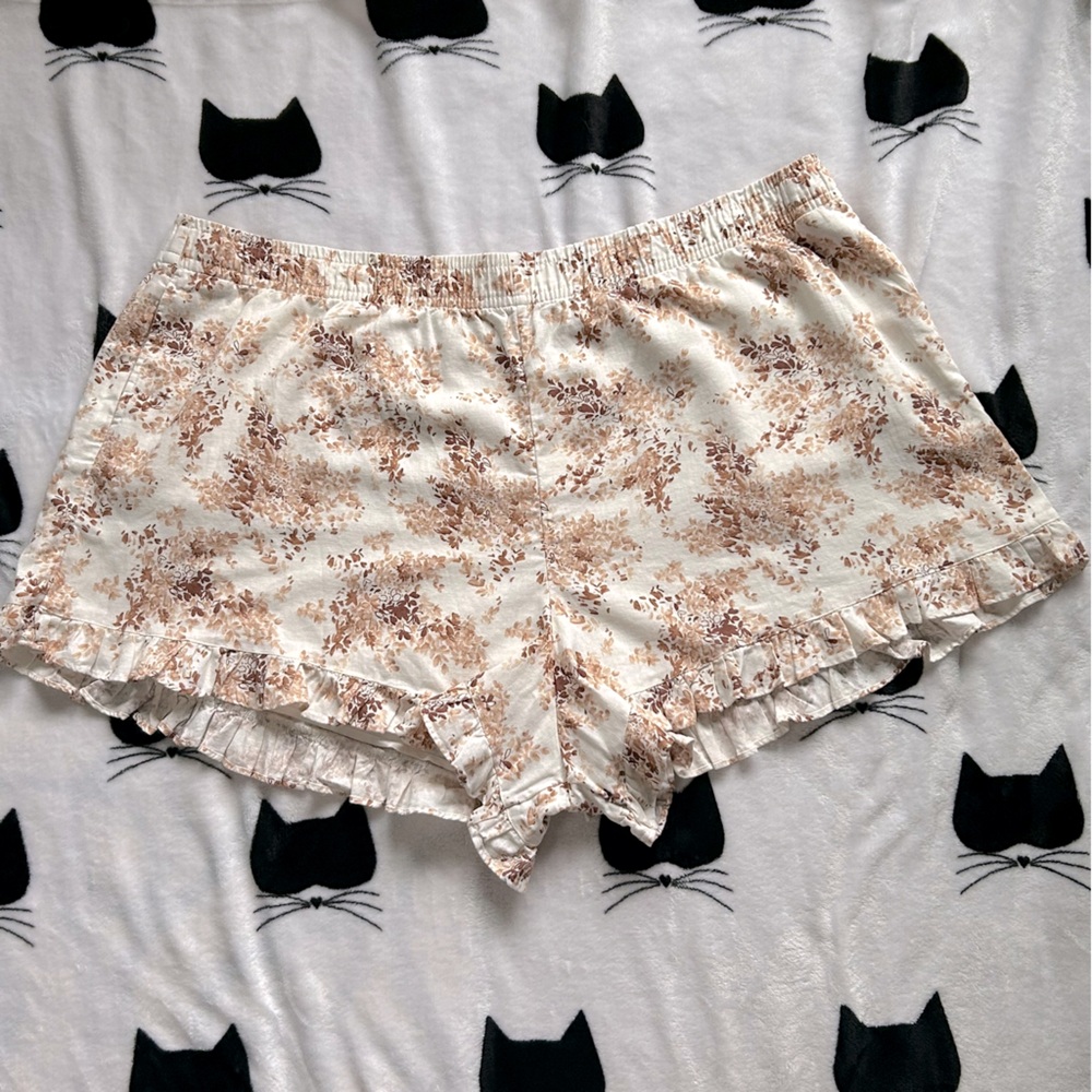 NWT Abercrombie Flirty Pull On Floral Linen Shorts Size XXXL